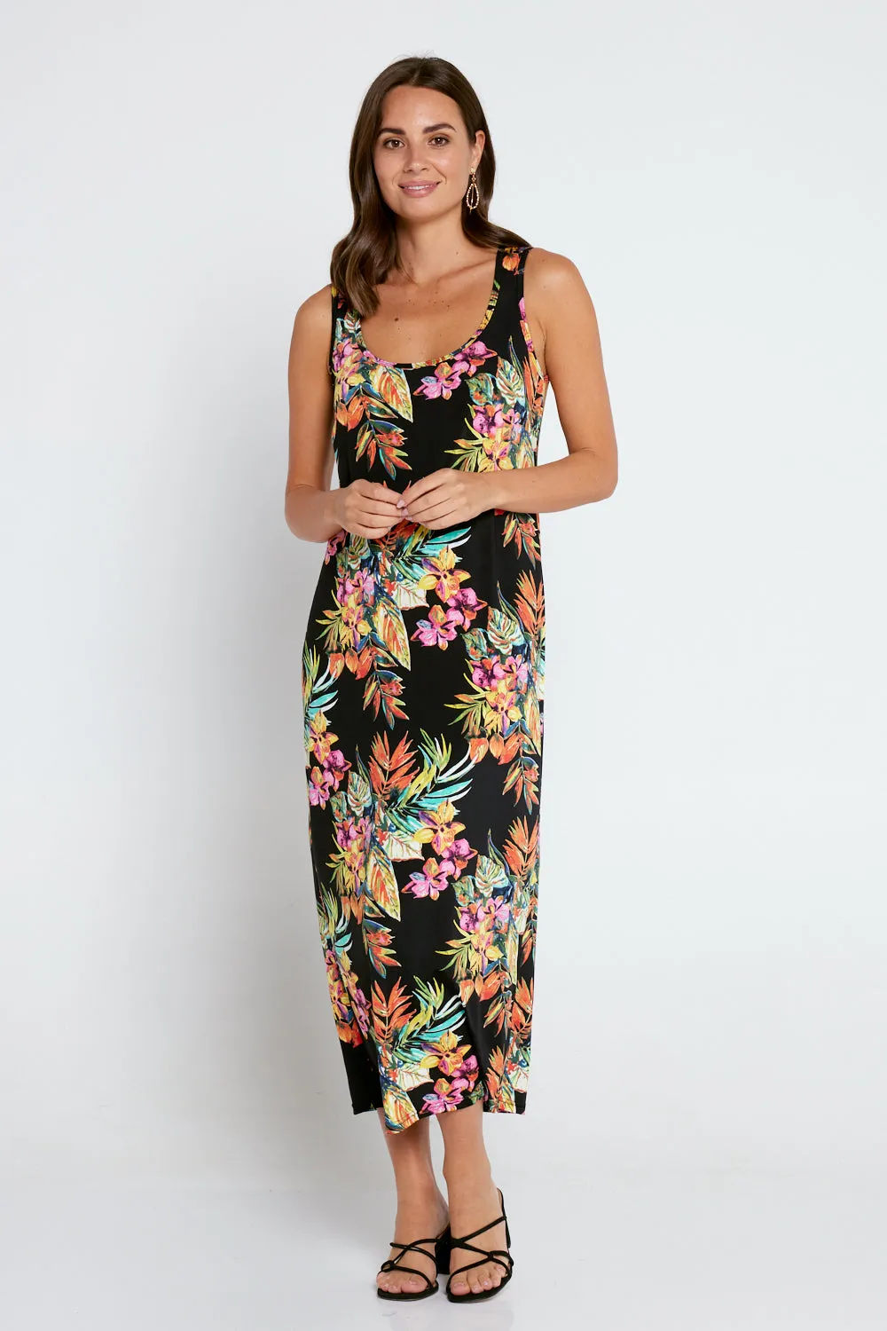 Findon Midi Slip Dress - Tropical Nights