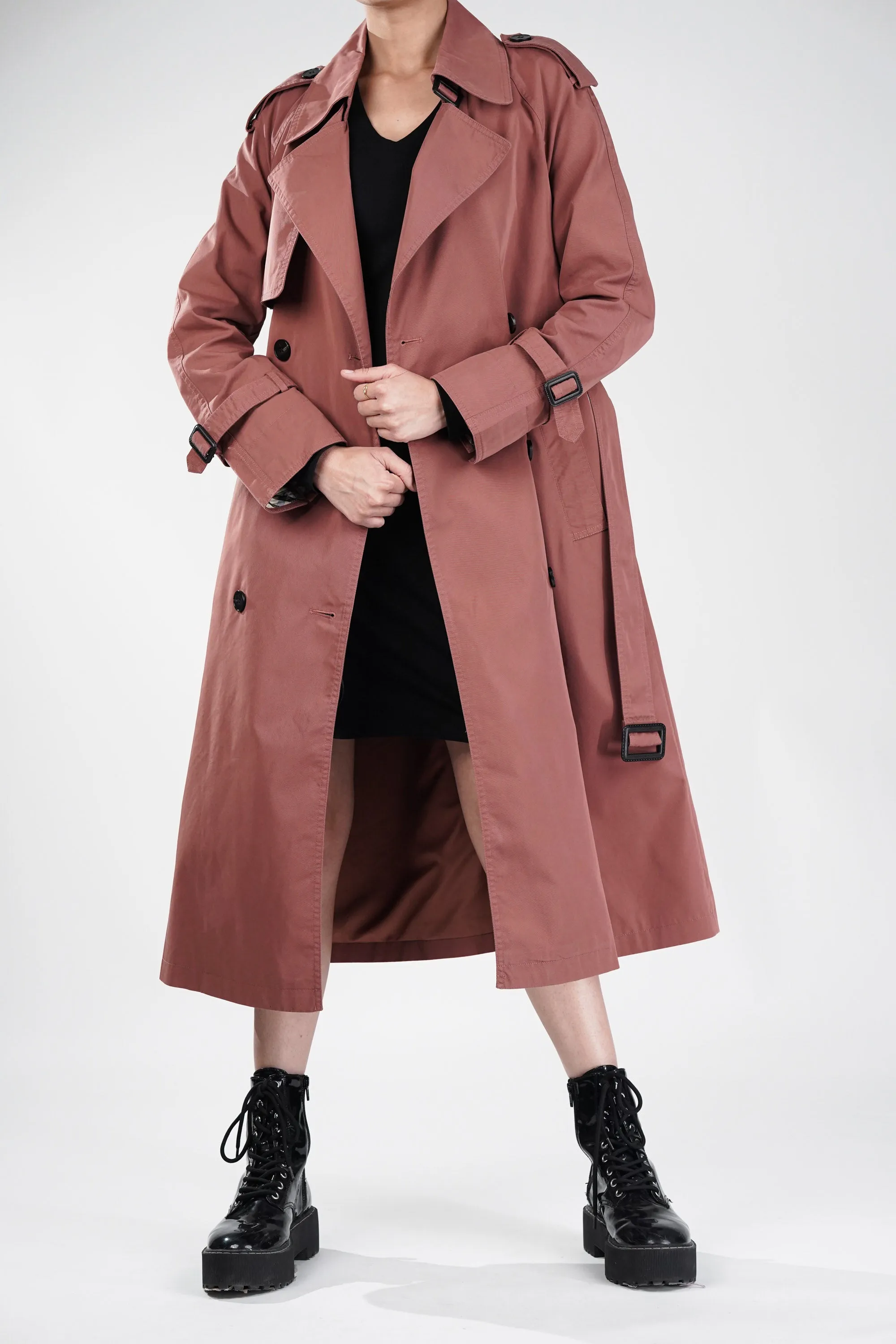 Flamingo Long Trench Coat