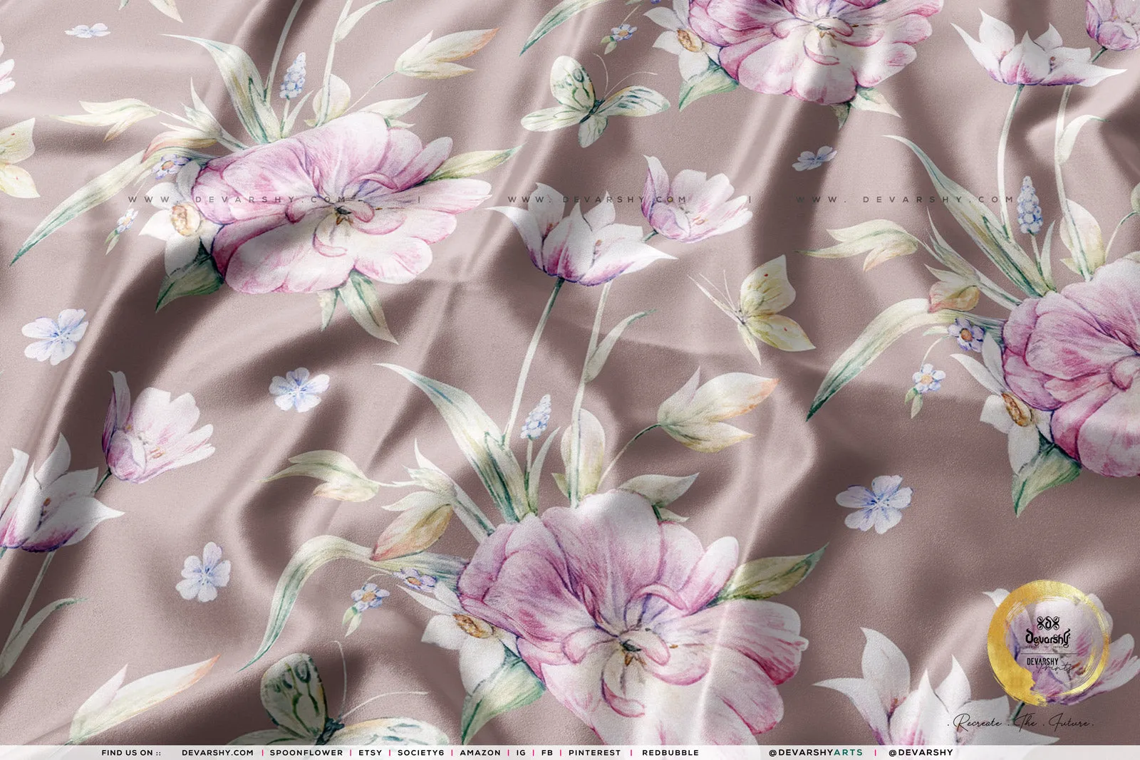 Floral Pattern Apparel Fabric 3Meters , 9 Designs | 8 Fabrics Option | Fabric By the Yard | D20131