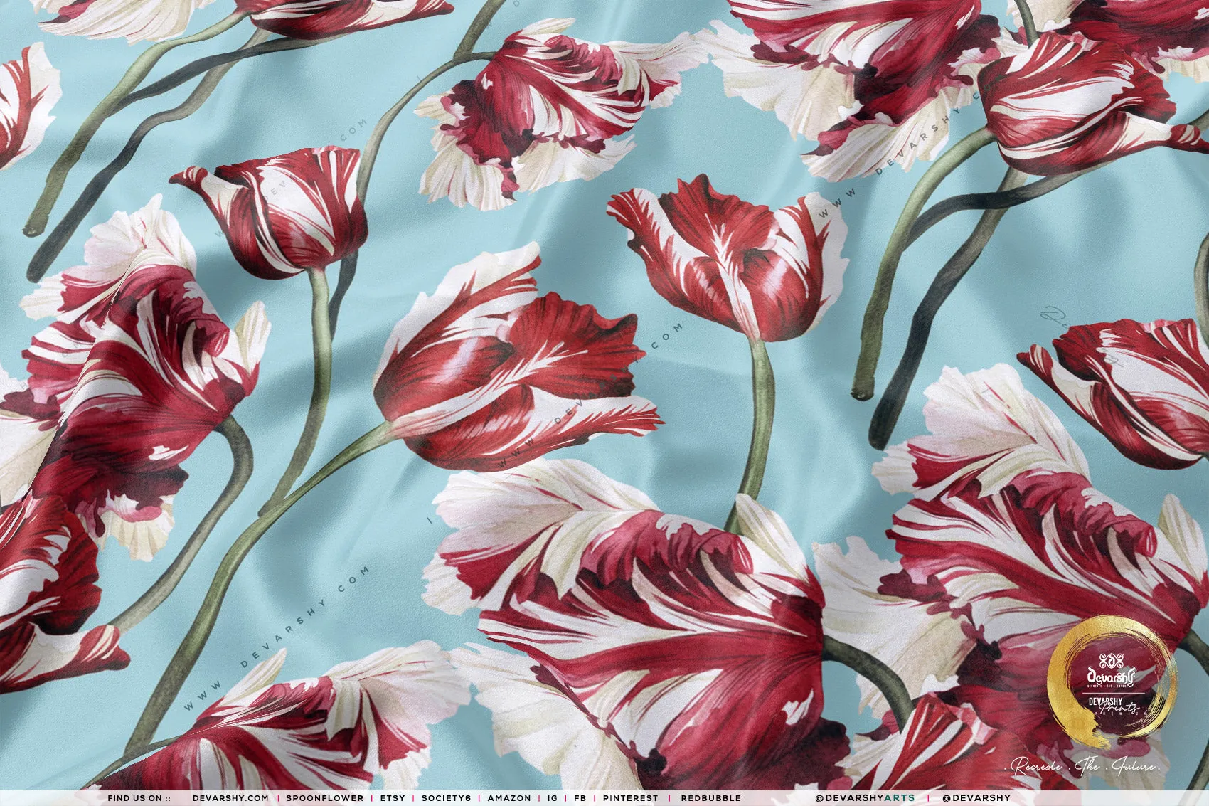 Floral Petals Apparel Fabric 3Meters , 9 Designs | 8 Fabrics Option | Fabric By the Yard | D20150