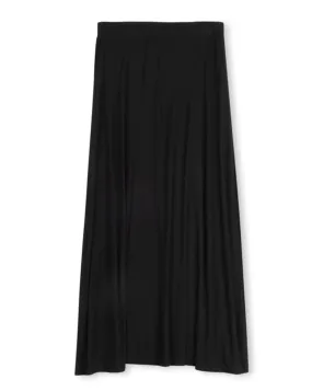 FLOWY RIBBED MAXI SKIRT