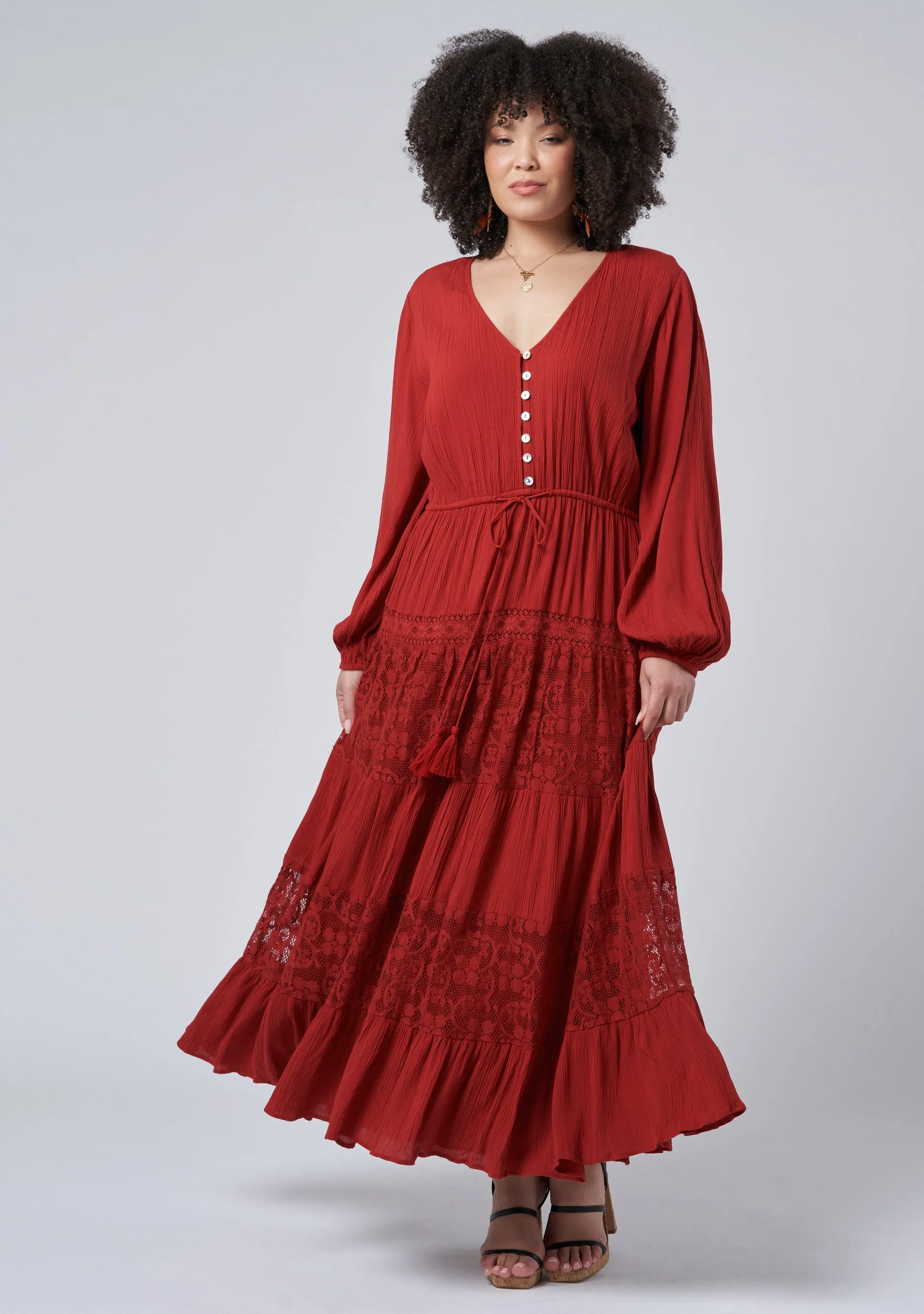 Free Lace Maxi Dress