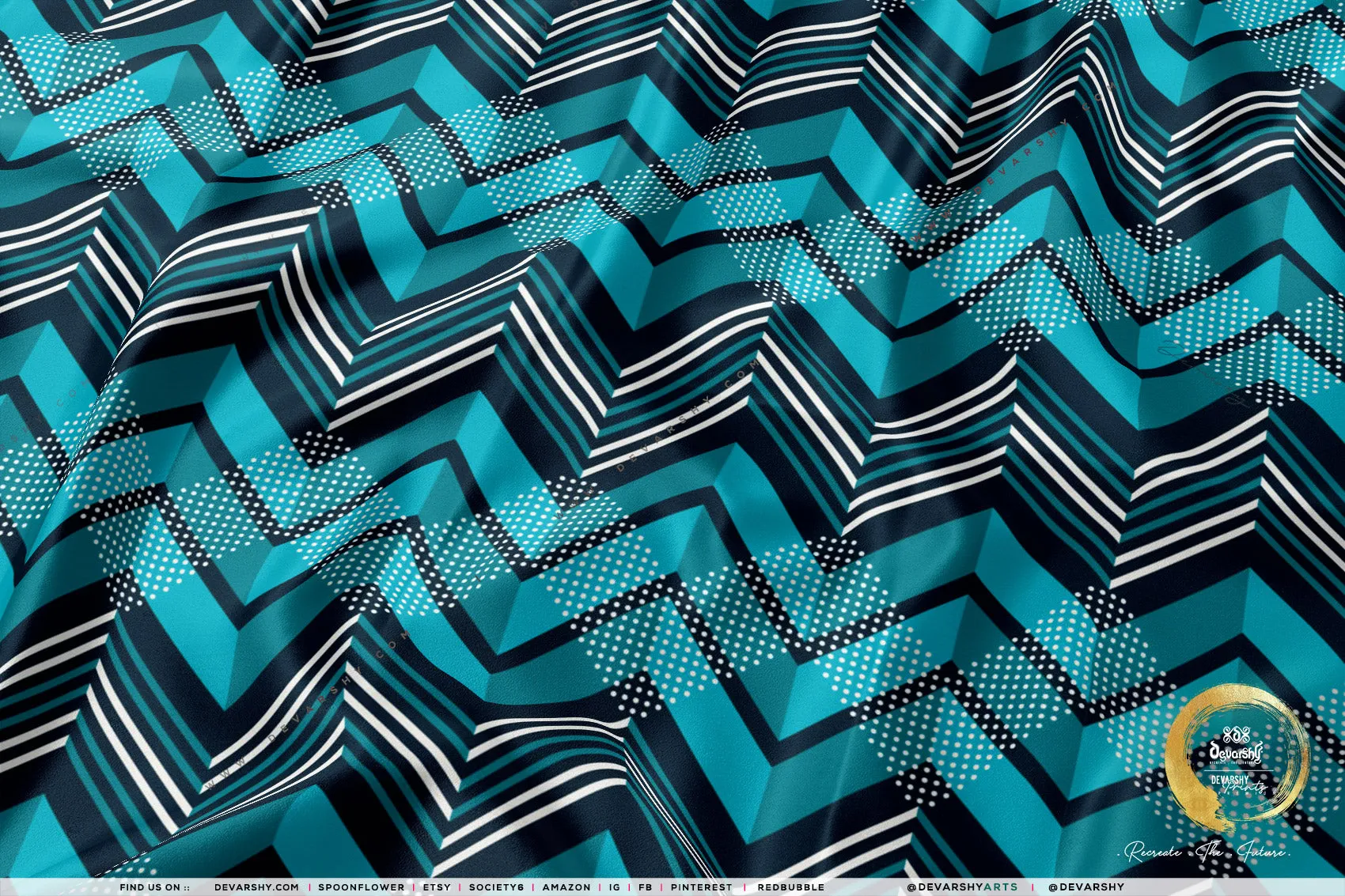 Geometric Apparel Fabric 3Meters , 9 Designs | 8 Fabrics Option | Fabric By the Yard | D20264