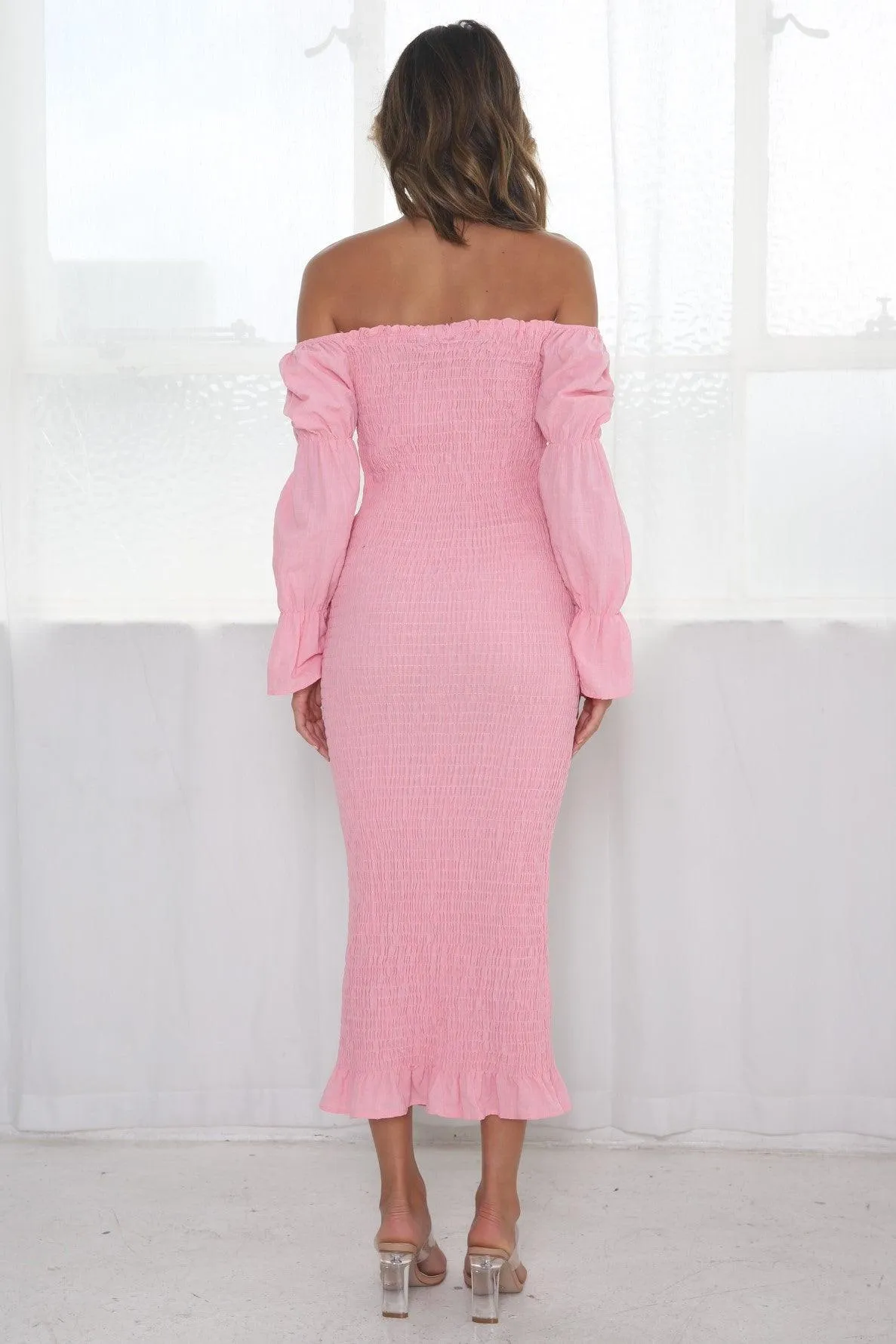 Grace Midi Dress - Pink