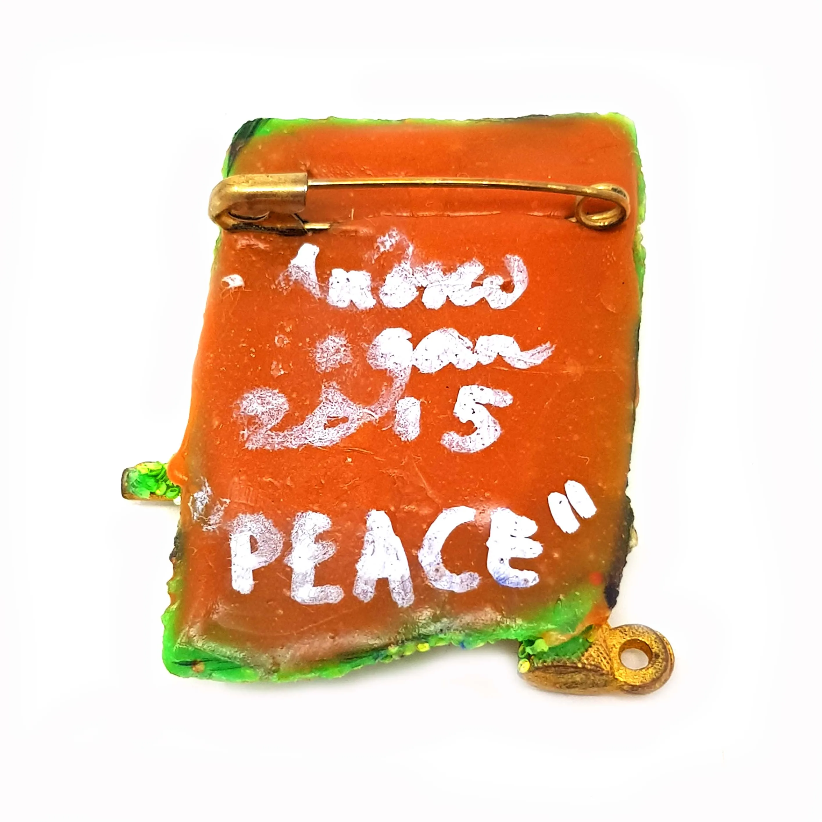 GREEN PEACE BROOCH