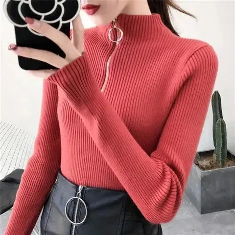 Half Zipper Neck Jumper Sweater