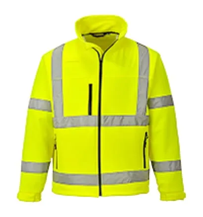 Hi Vis Fleece lined Softshell Jacket Portwest - S424