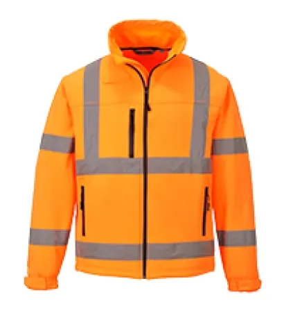 Hi Vis Fleece lined Softshell Jacket Portwest - S424