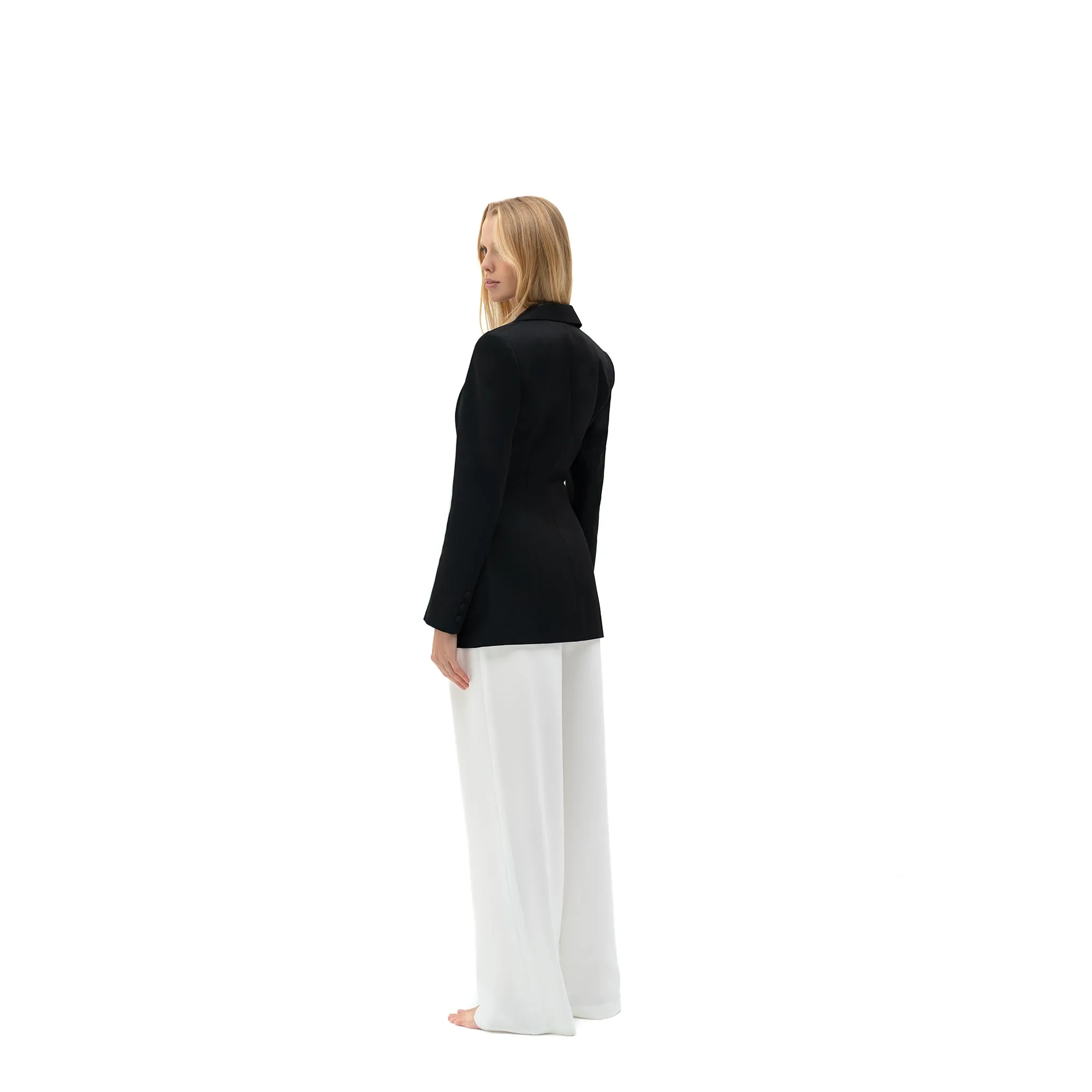 ISABELA TAILORED PADDED SHOULDER BLAZER