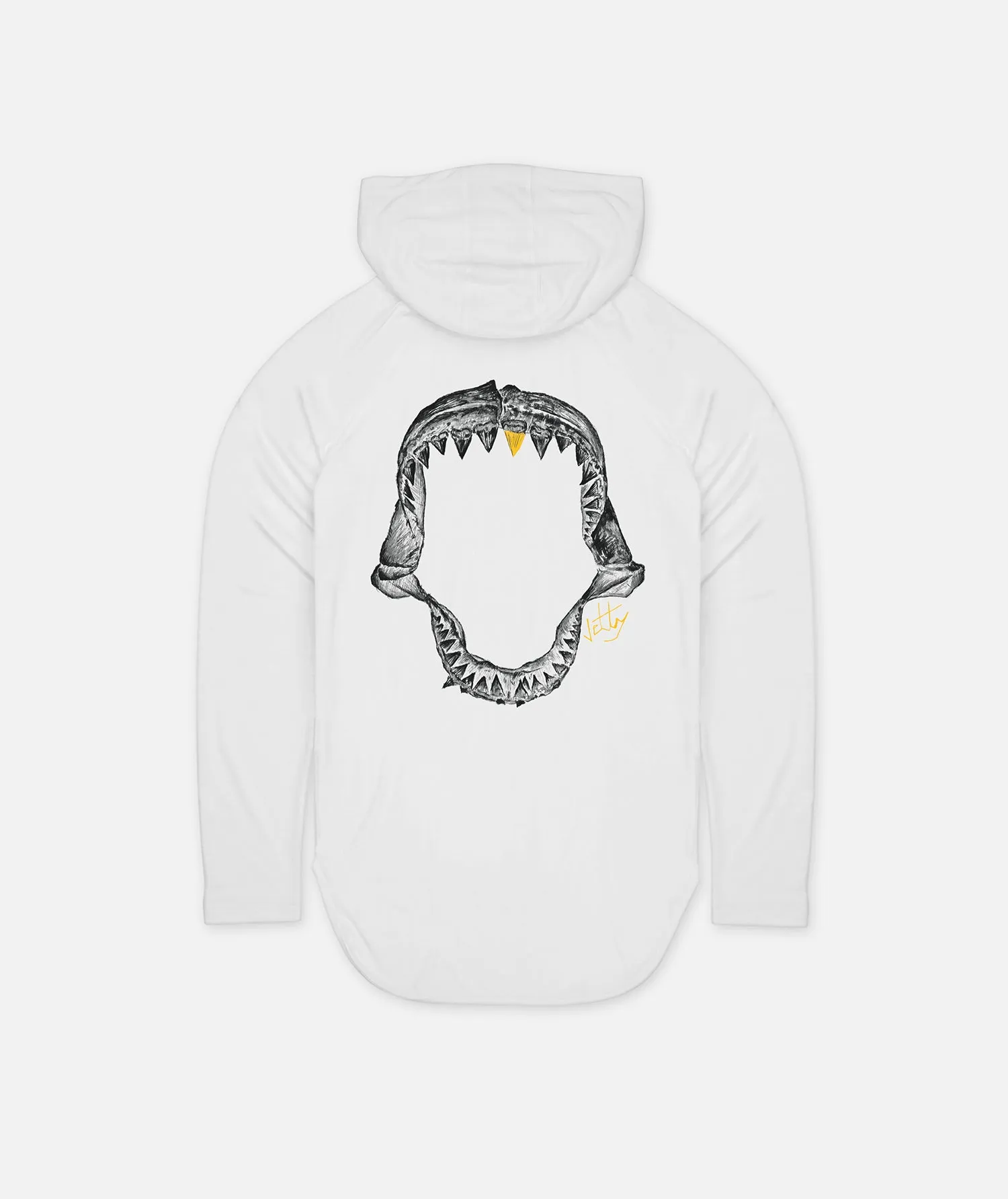 Jaws UV Hoodie - White