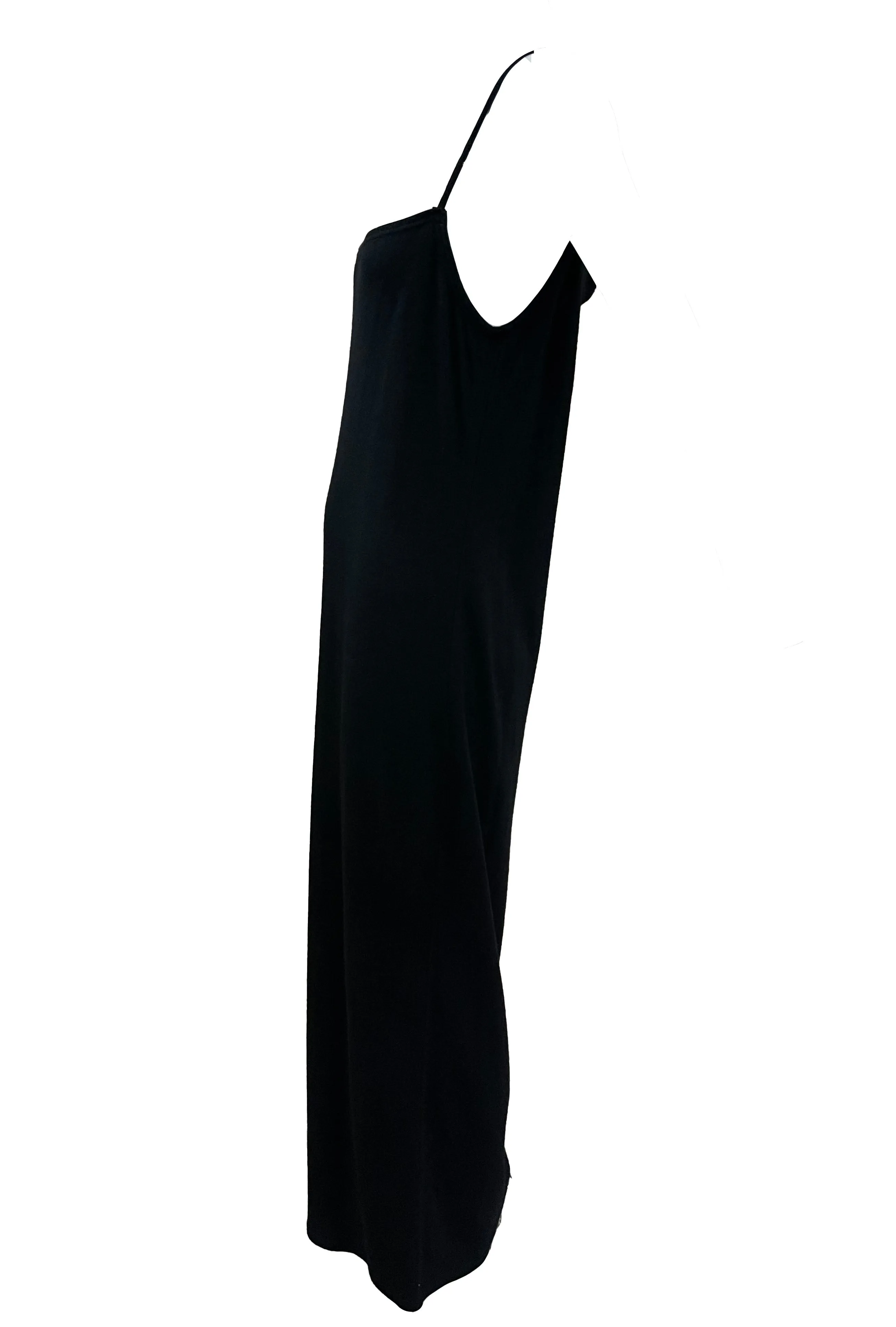 Krizia 90s Black Cashmere Slip Dress