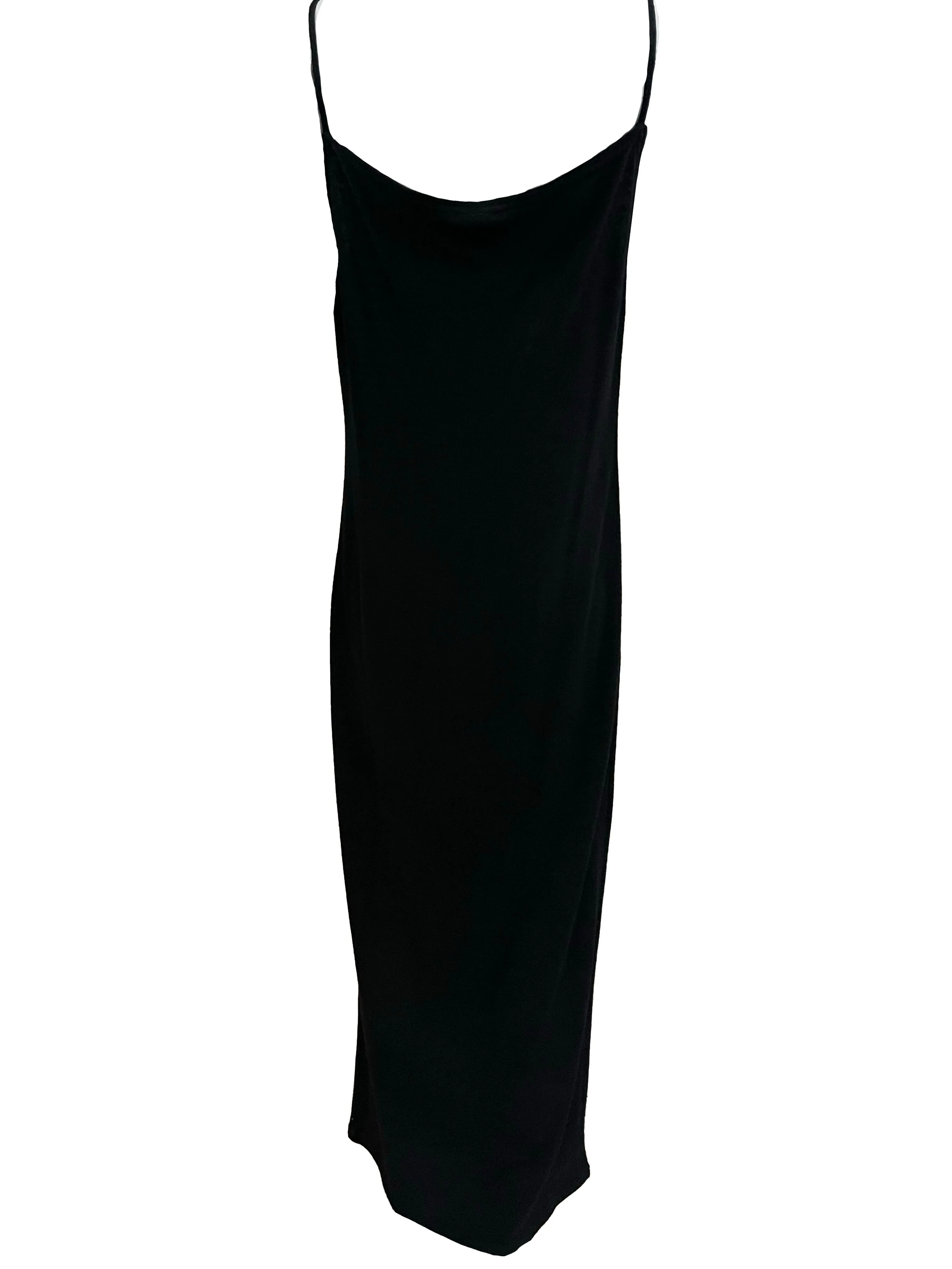 Krizia 90s Black Cashmere Slip Dress