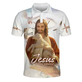 Lamb And Jesus Polo Shirt - Christian Shirts & Shorts