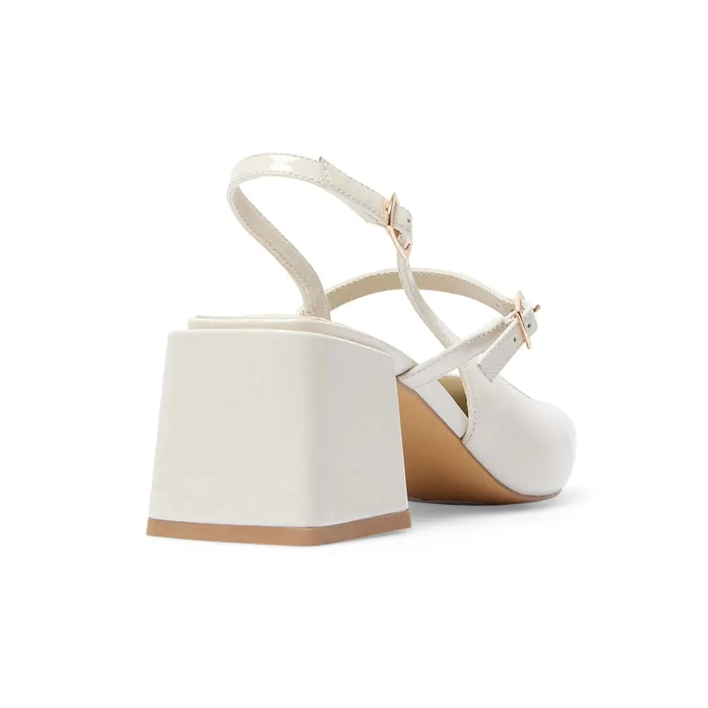 Lenora Heel in Bone Patent