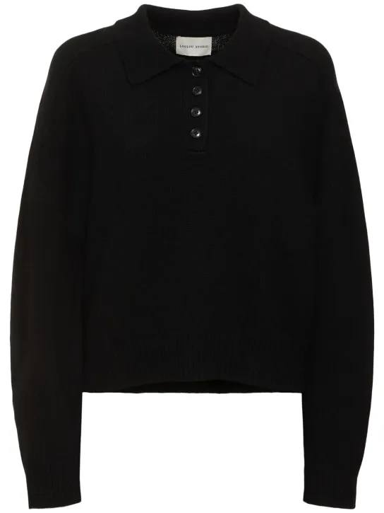 Loulou Studio   Homere cashmere polo sweater 