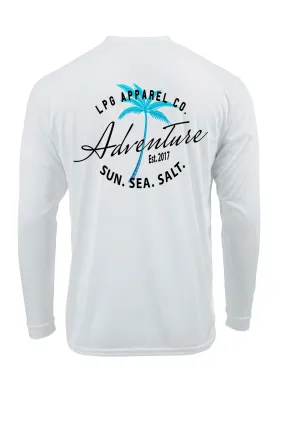 LPG Apparel Co. Adventure Palm Tree Surf LS Performance UPF 50 Unisex Shirt