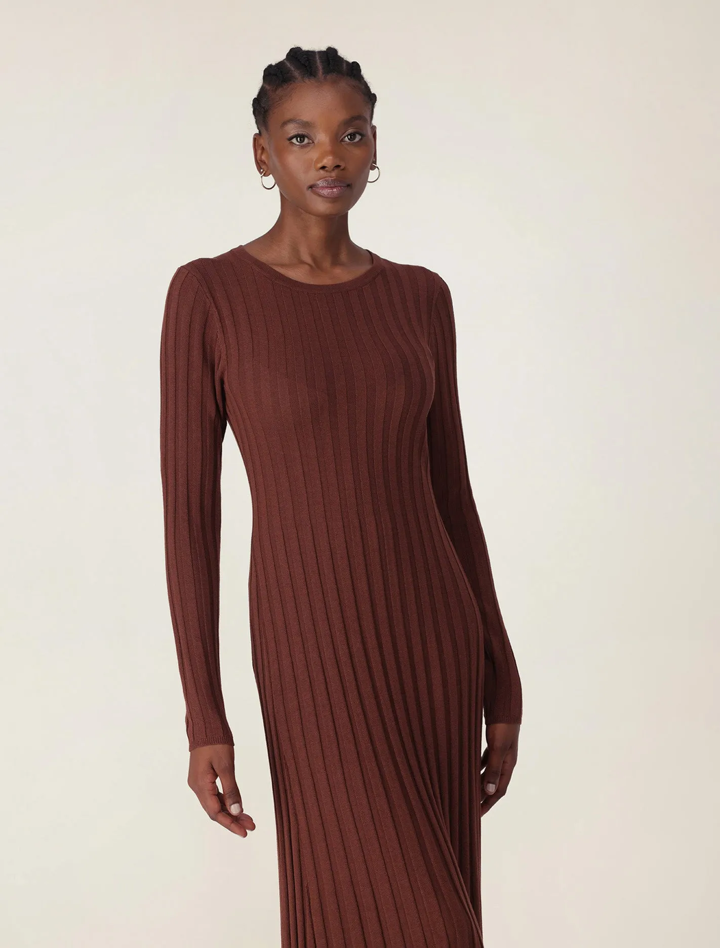 Lyla Crew Neck Detail Knit Dress