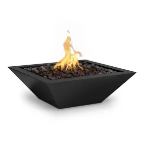 Maya 24" Square Fire Bowl, Powder Coated Metal - Fire Feature