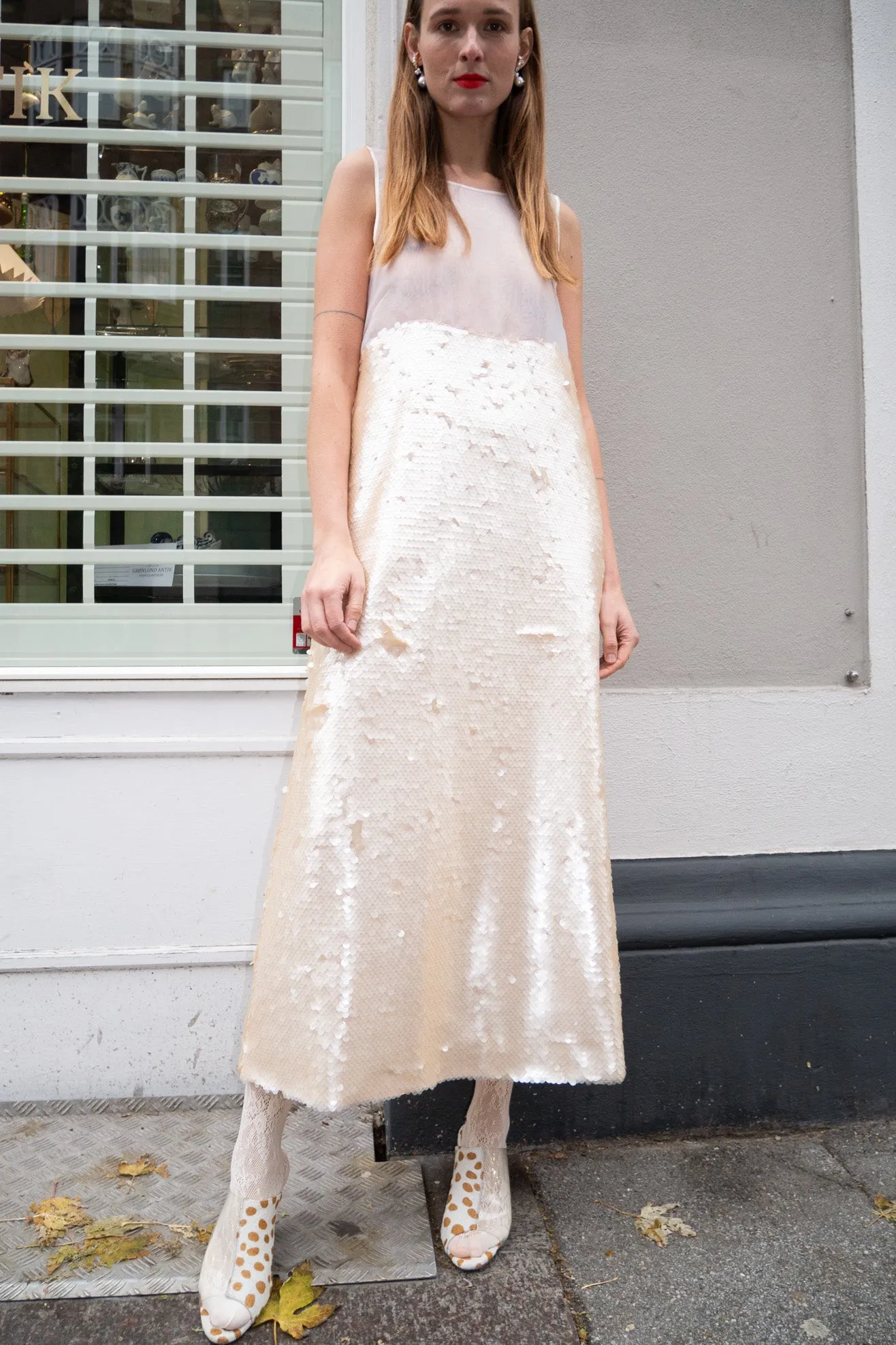 MR. LARKIN, Lilah Sequin Dress, Champagne