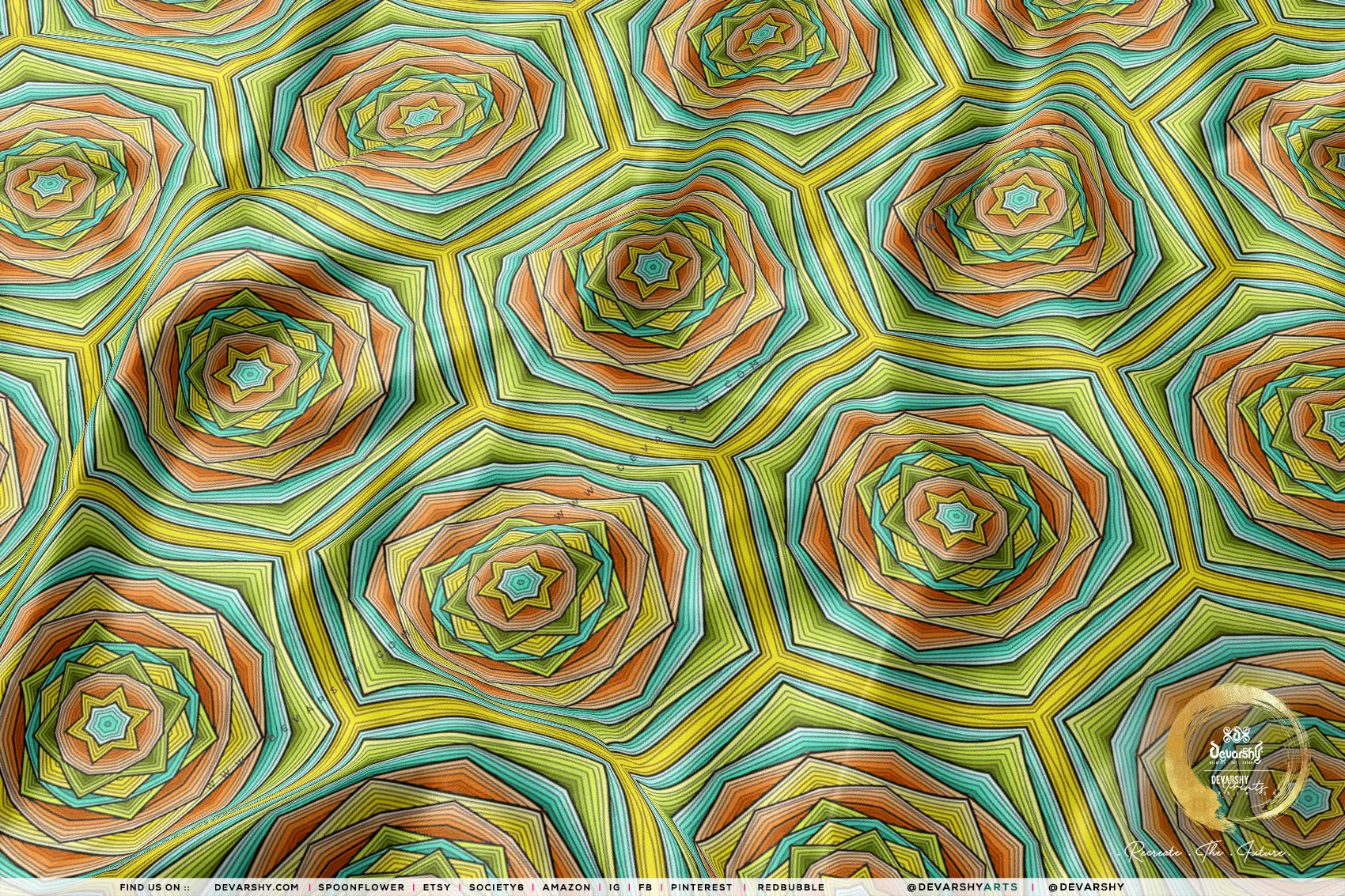 Multi Mandala Apparel Fabric 3Meters , 9 Designs | 8 Fabrics Option | Fabric By the Yard | D20324