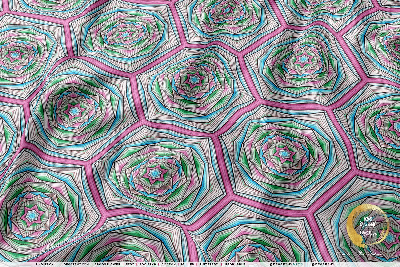 Multi Mandala Apparel Fabric 3Meters , 9 Designs | 8 Fabrics Option | Fabric By the Yard | D20324