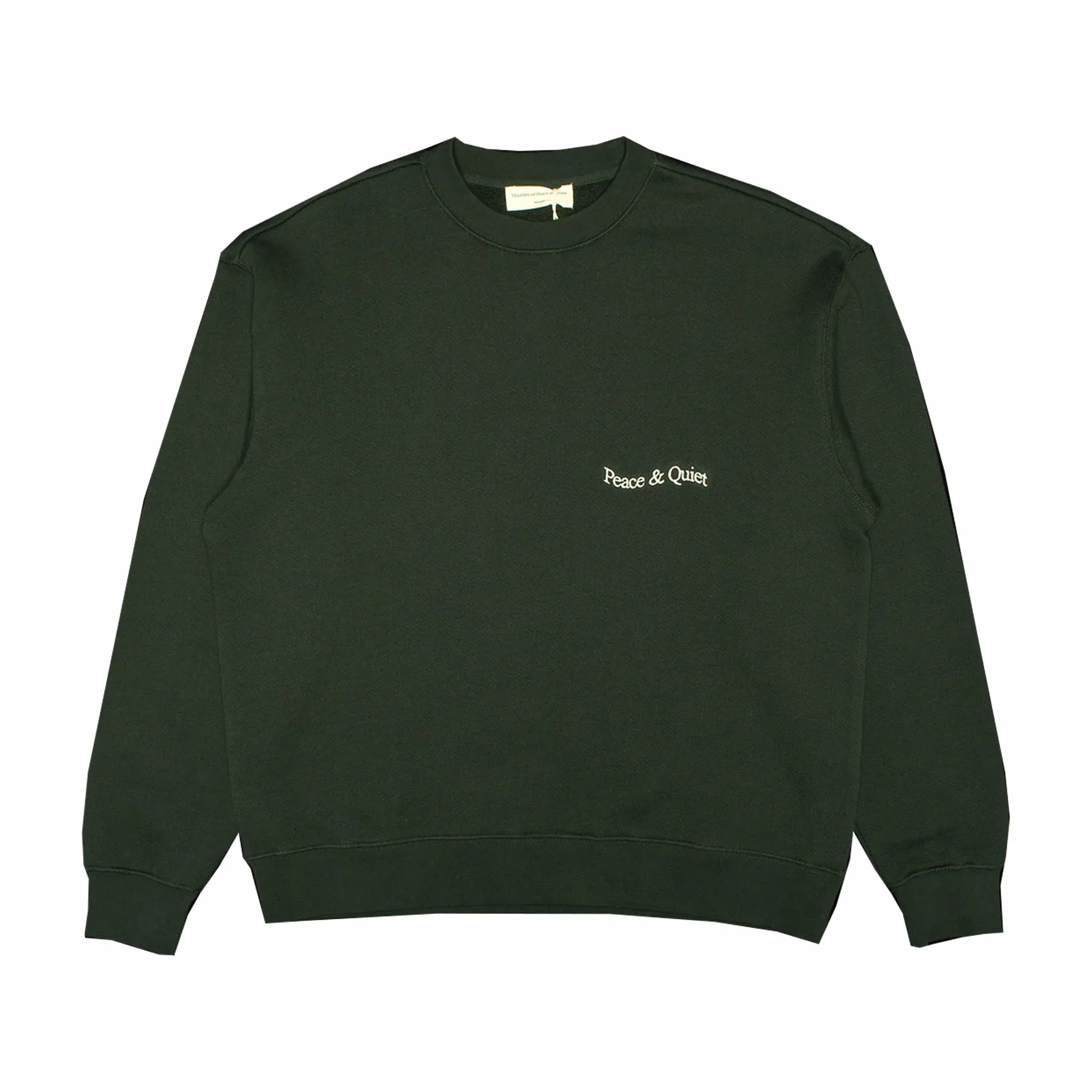 Museum of Peace & Quiet Wordmark Crewneck (Pine)