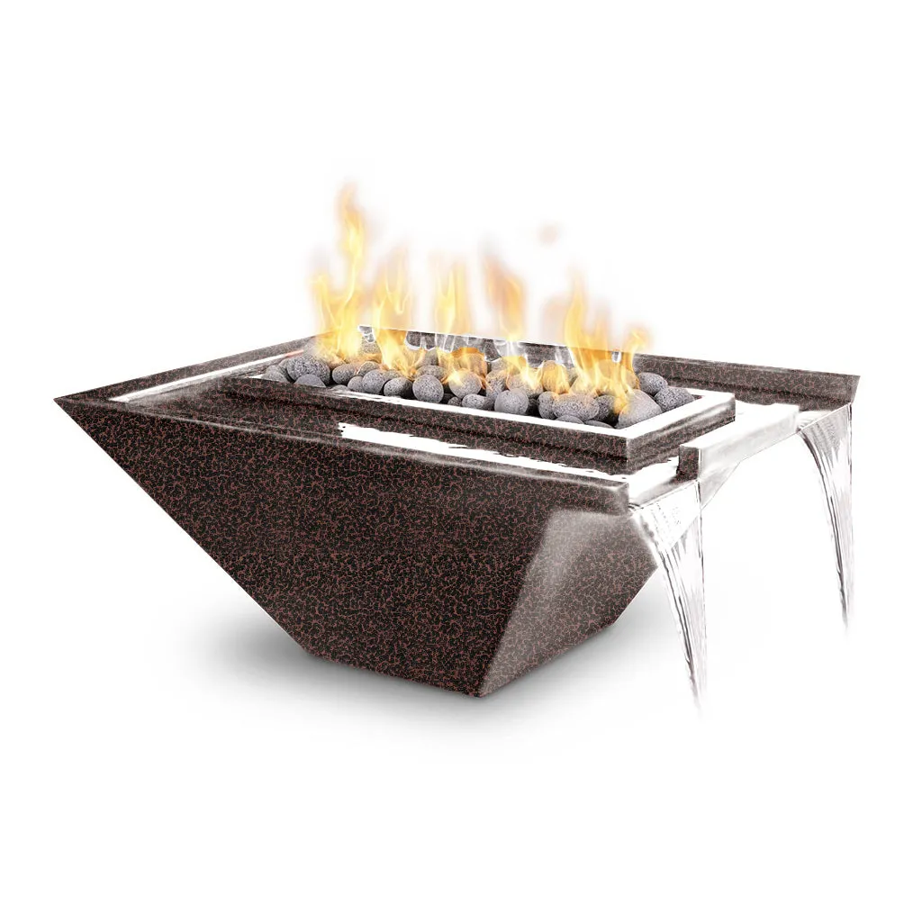 Nile 30" Fire and Water Bowl, Powder Coated Metal - Pool Feature