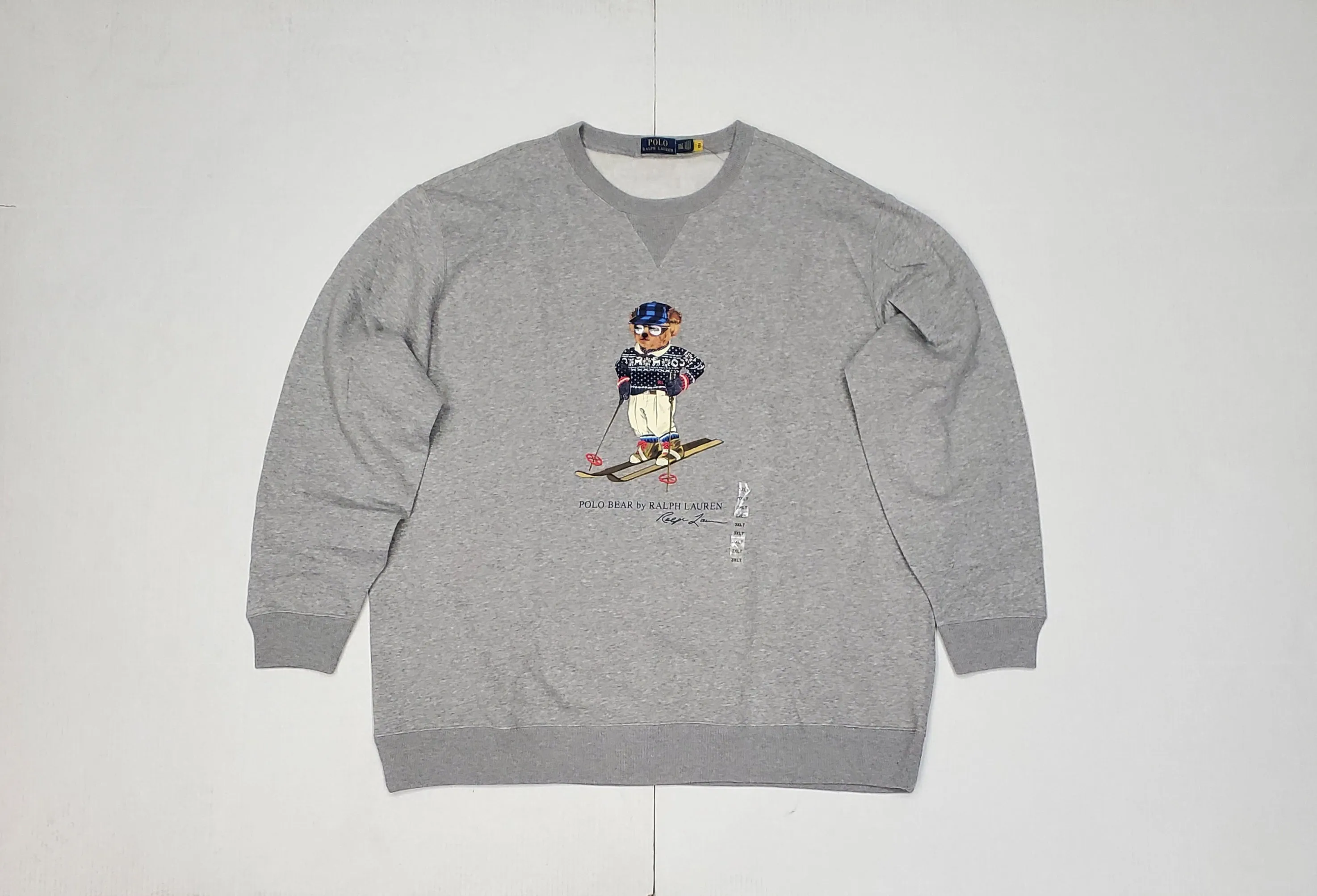 Nwt Polo Big & Tall Grey Ski Bear Sweatshirt