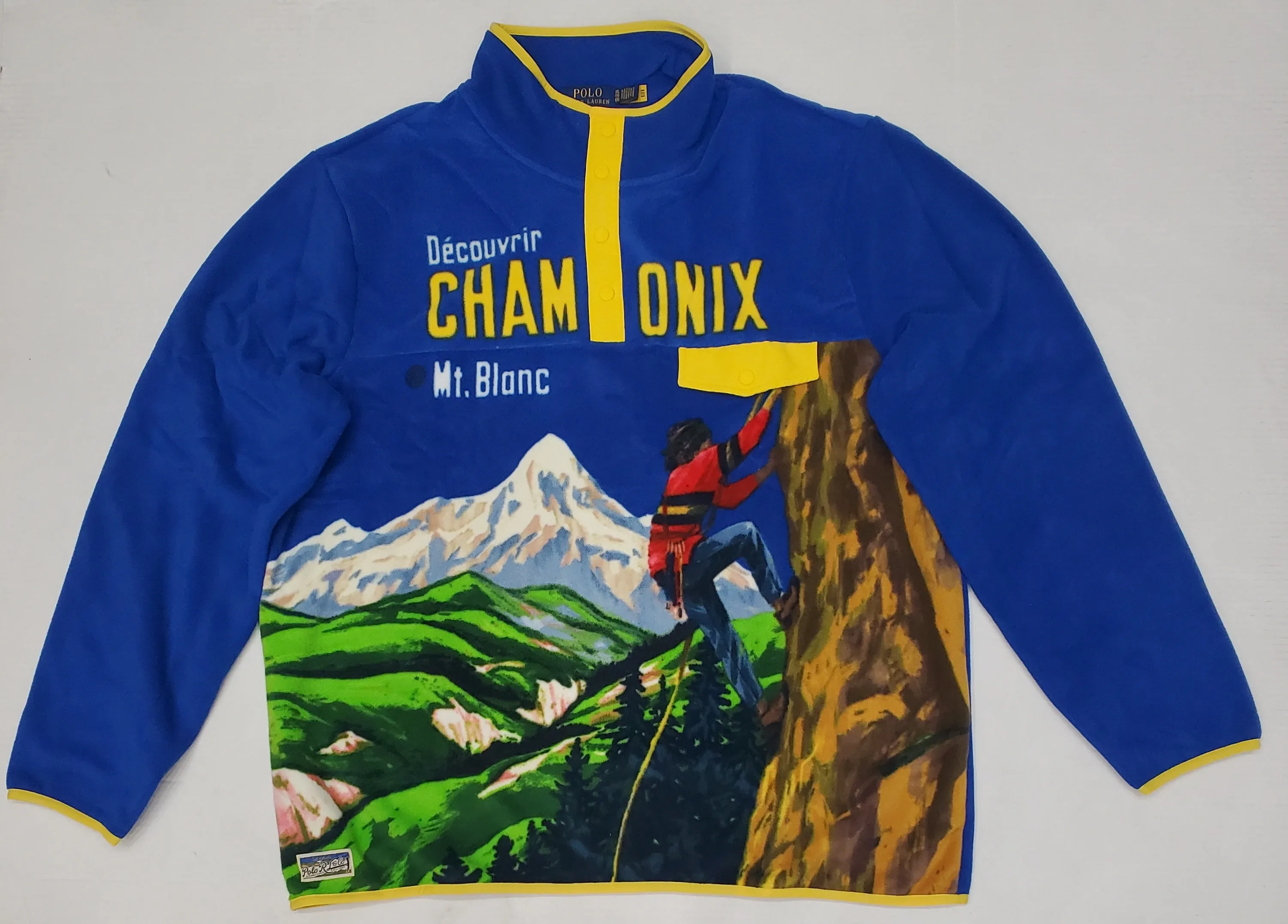 Nwt Polo Ralph Lauren Chamonix Mt.Blanc Fleece Half Zip Sweatshirt