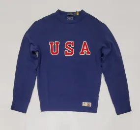 Nwt Polo Ralph Lauren Navy Olympic USA Patch Sweatshirt