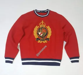 Nwt Polo Ralph Lauren Red Crest Embroidered Sweatshirt