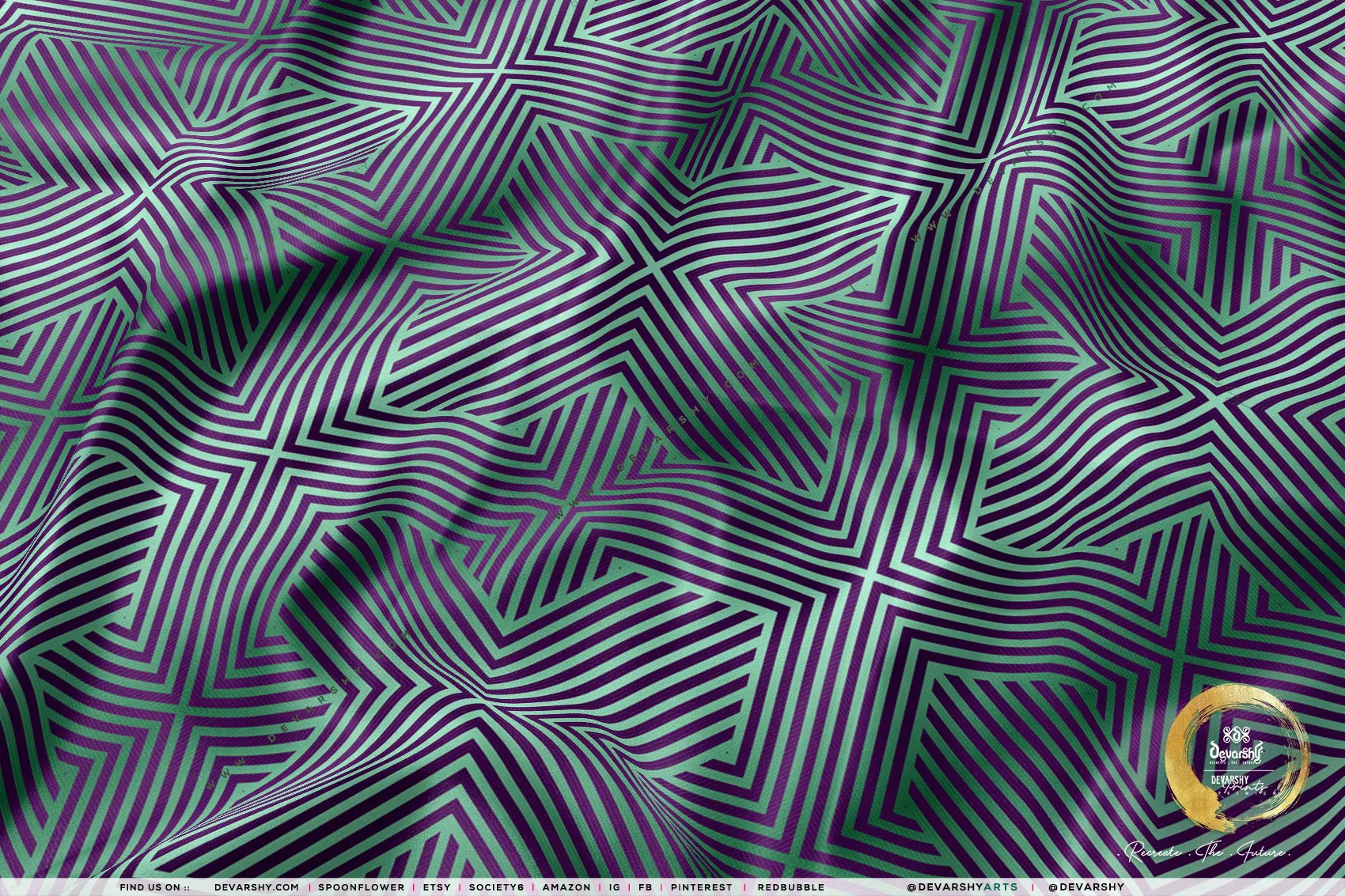 Optical Stripes Apparel Fabric 3Meters , 4 Colors | 8 Fabric Options | Abstract Fabric By the Yard | D20098