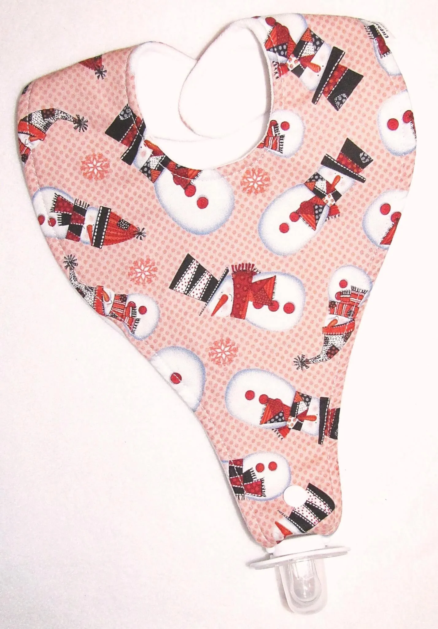 Pink Snowmen Bib (Drop-Me-Not)