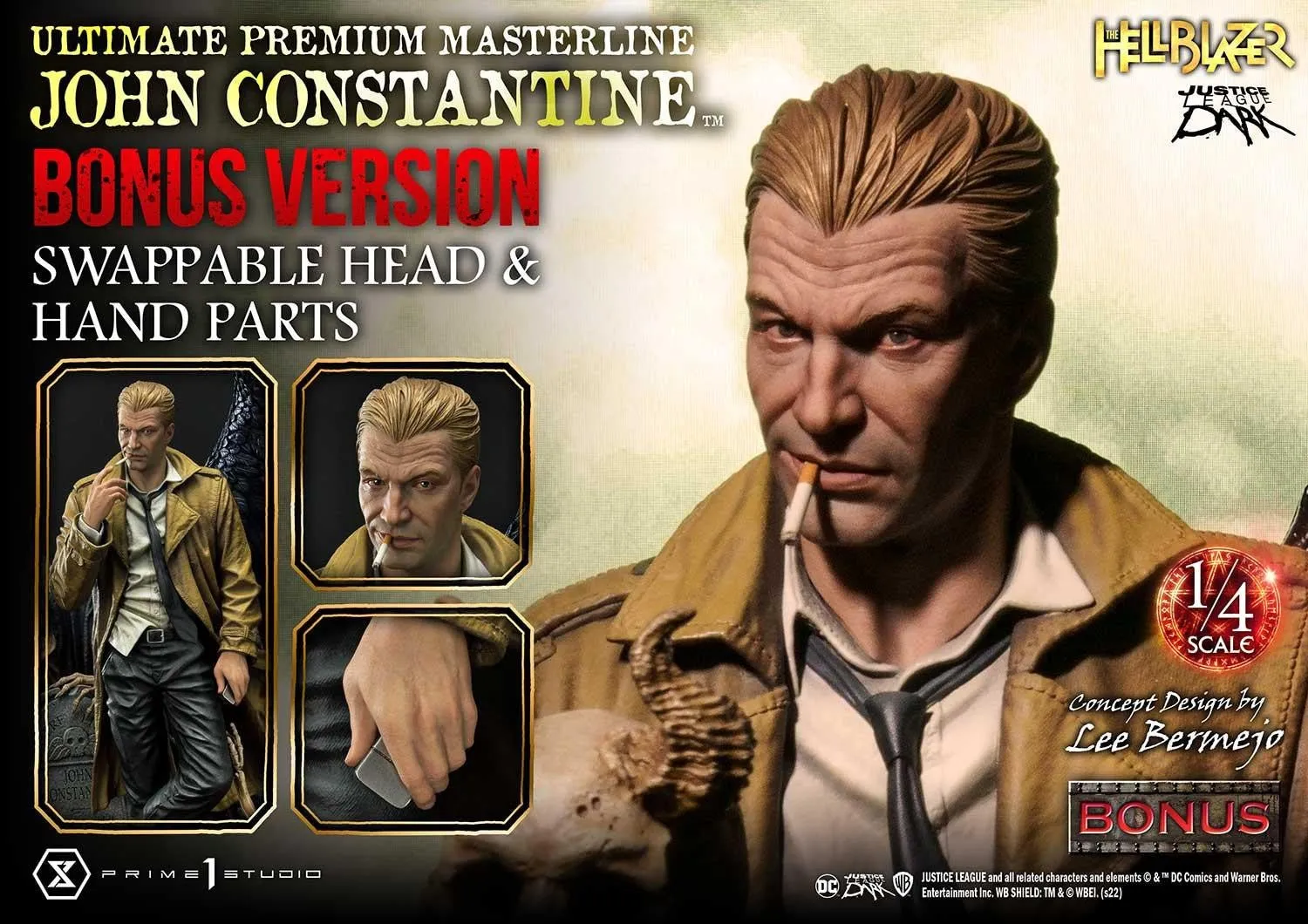 PRE-ORDER: Prime 1 Studio Ultimate Premium Masterline Hell Blazer (Comics) JOHN CONSTANTINE (Concept Design by Lee Bermejo) DX Bonus Version 1/4 Scale Statue