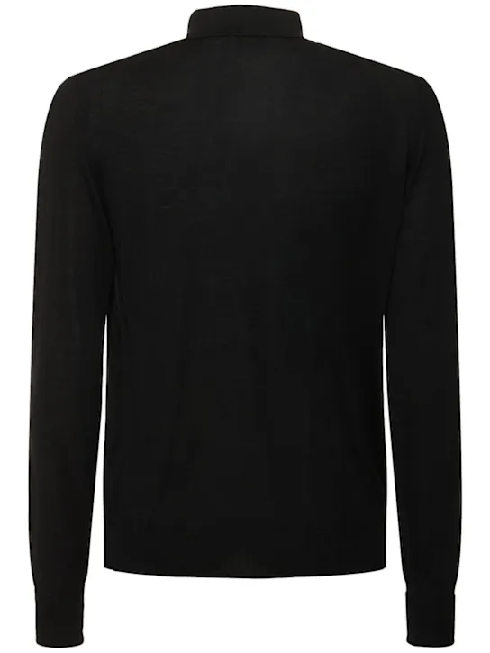 PT Torino   Long sleeve wool polo sweater 