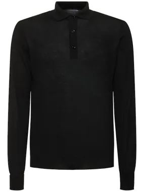 PT Torino   Long sleeve wool polo sweater 