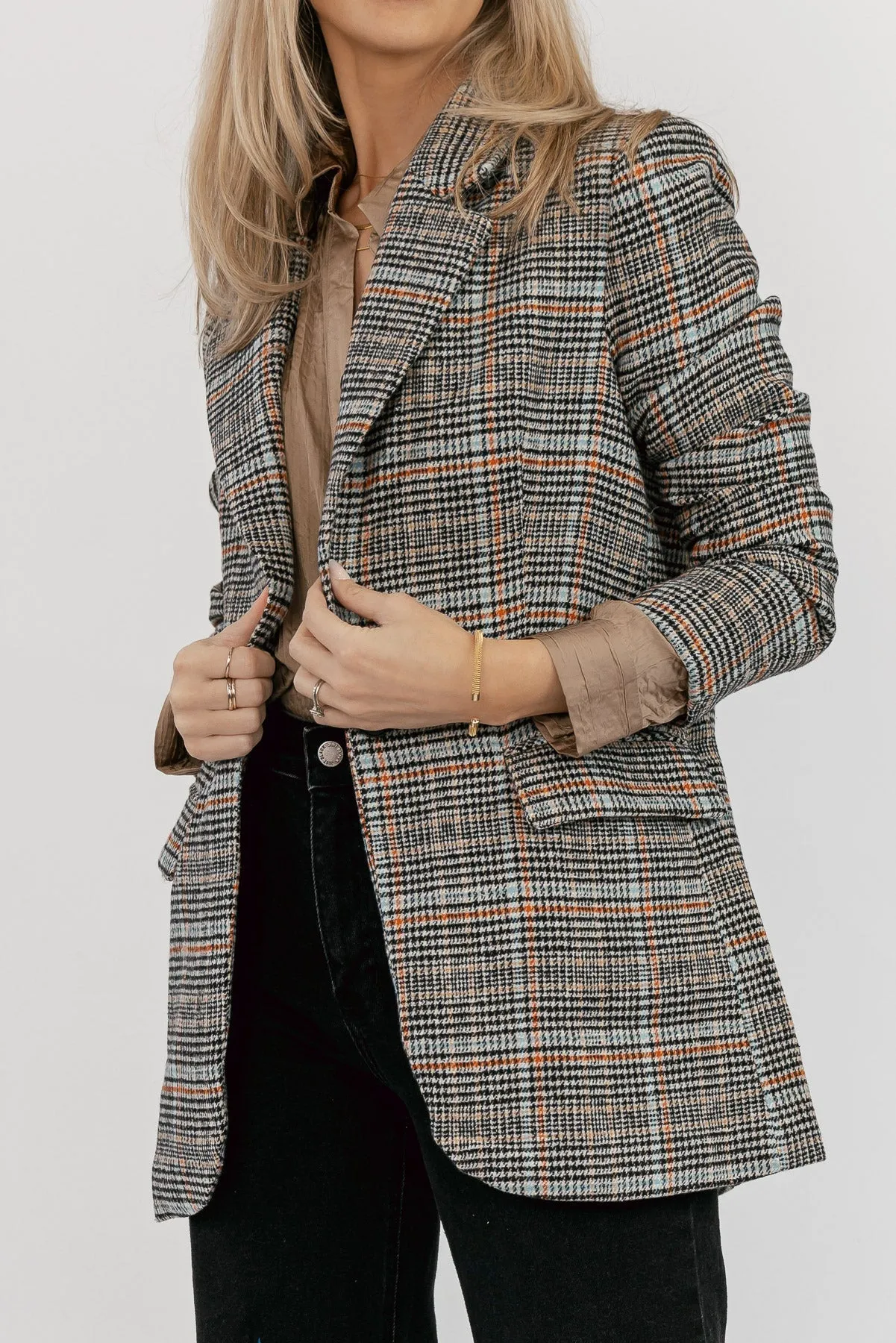 Quinn Plaid Brushed Blazer - Final Sale