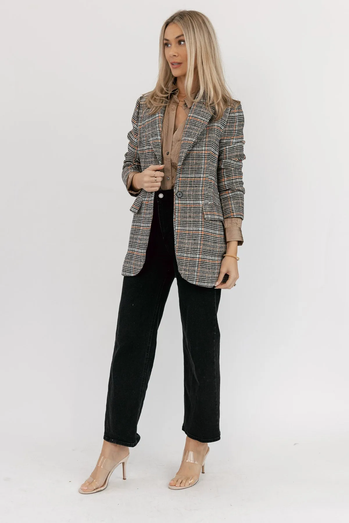 Quinn Plaid Brushed Blazer - Final Sale