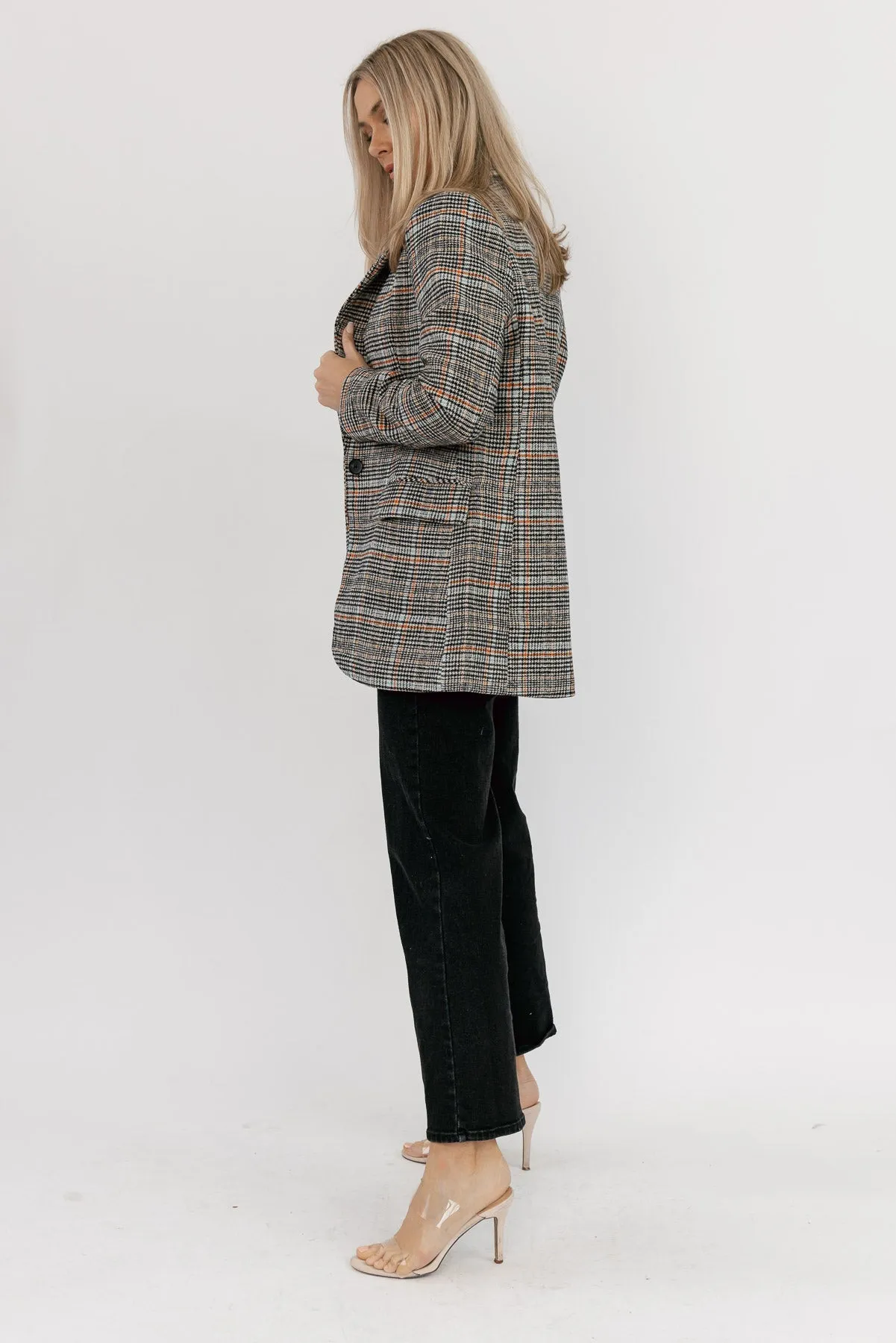 Quinn Plaid Brushed Blazer - Final Sale