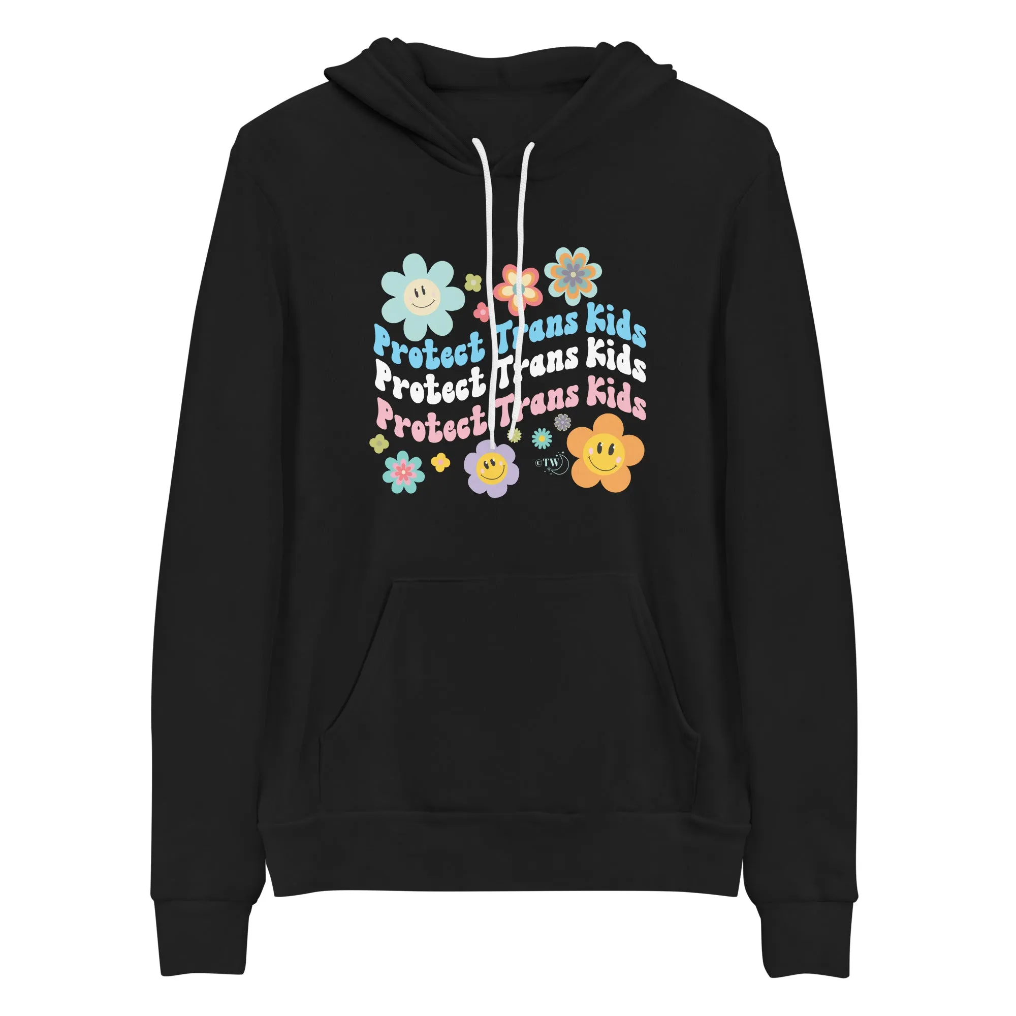 Retro Flowers Protect Trans Kids Hoodie