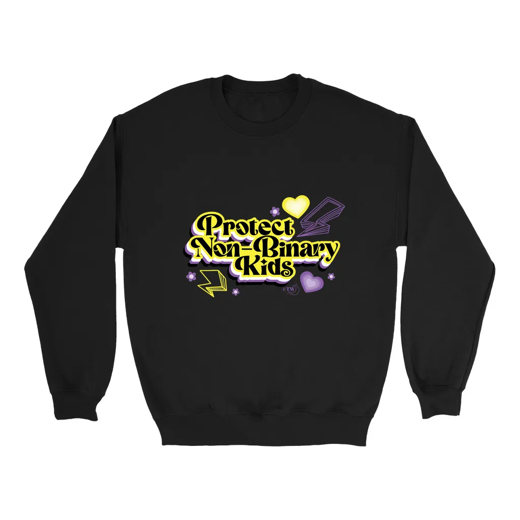 Retro Protect Non-Binary Kids Crew Sweatshirt