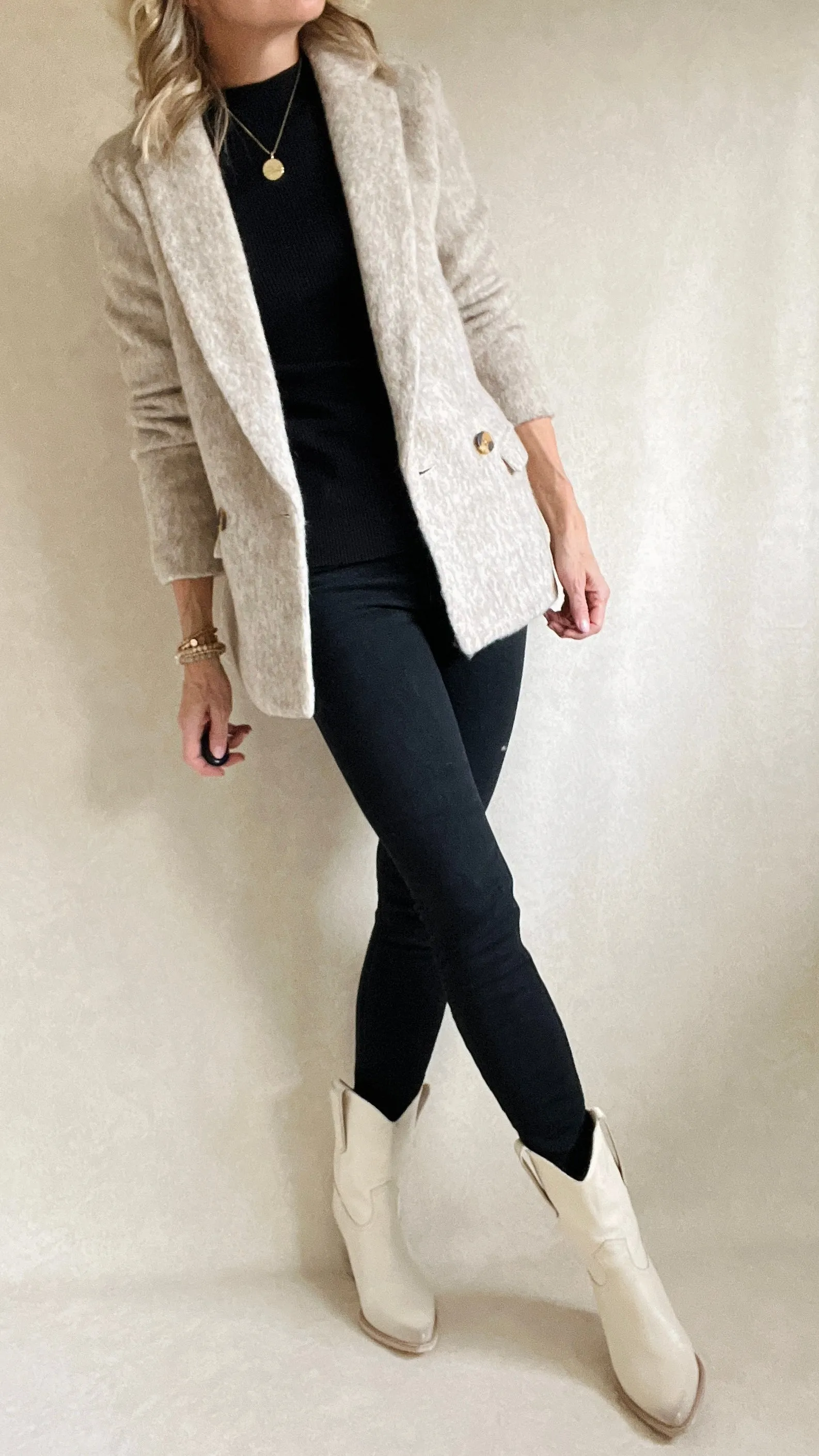 Saint Tropez Wool Blend Blazer Coat