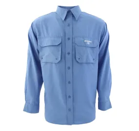 Samaki Breeze Vented Fishing Shirt Pacific Blue