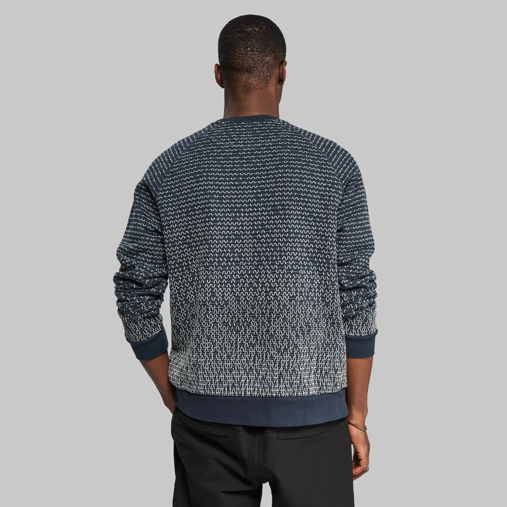 Sashiko Sweatshirt. Navy Blue edition