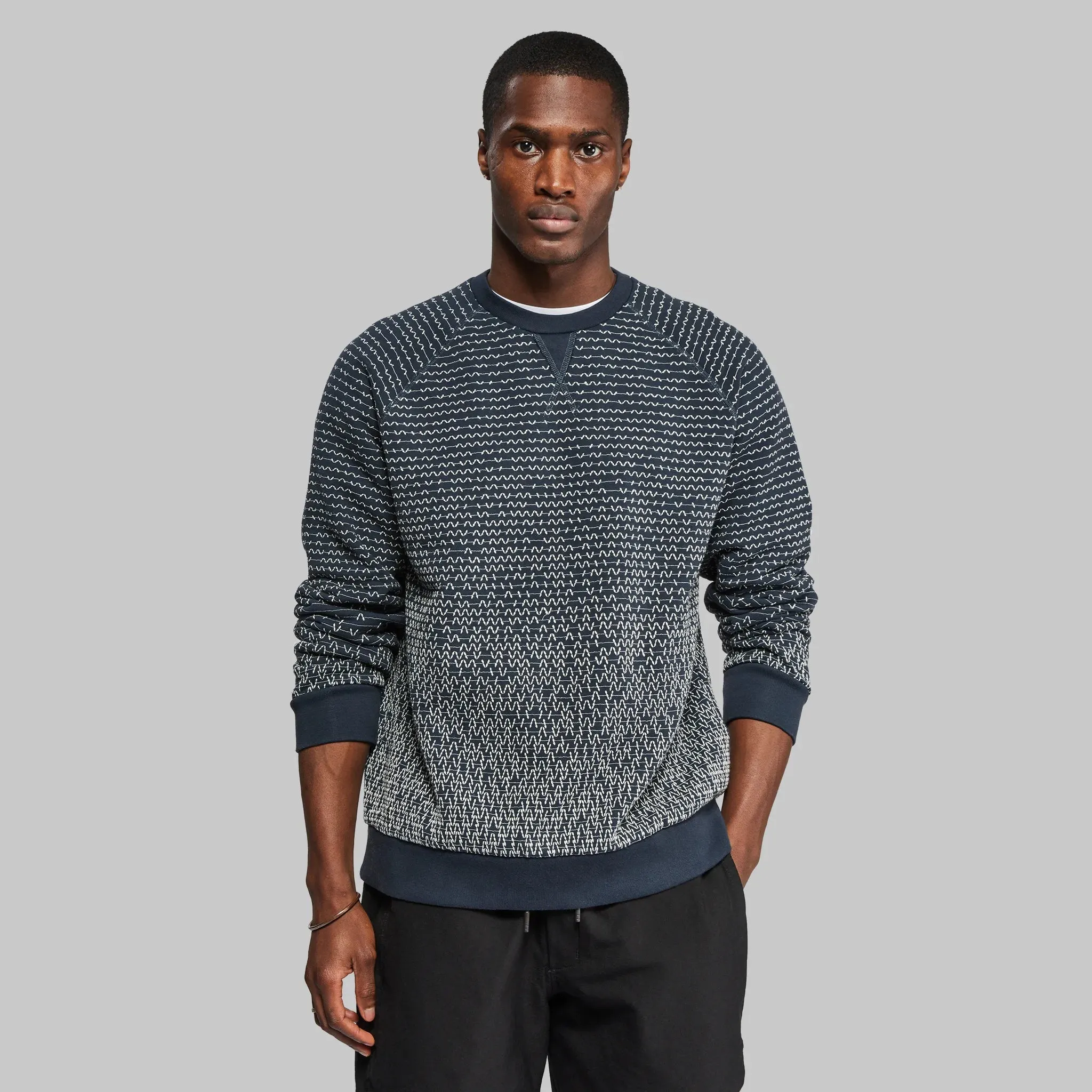 Sashiko Sweatshirt. Navy Blue edition