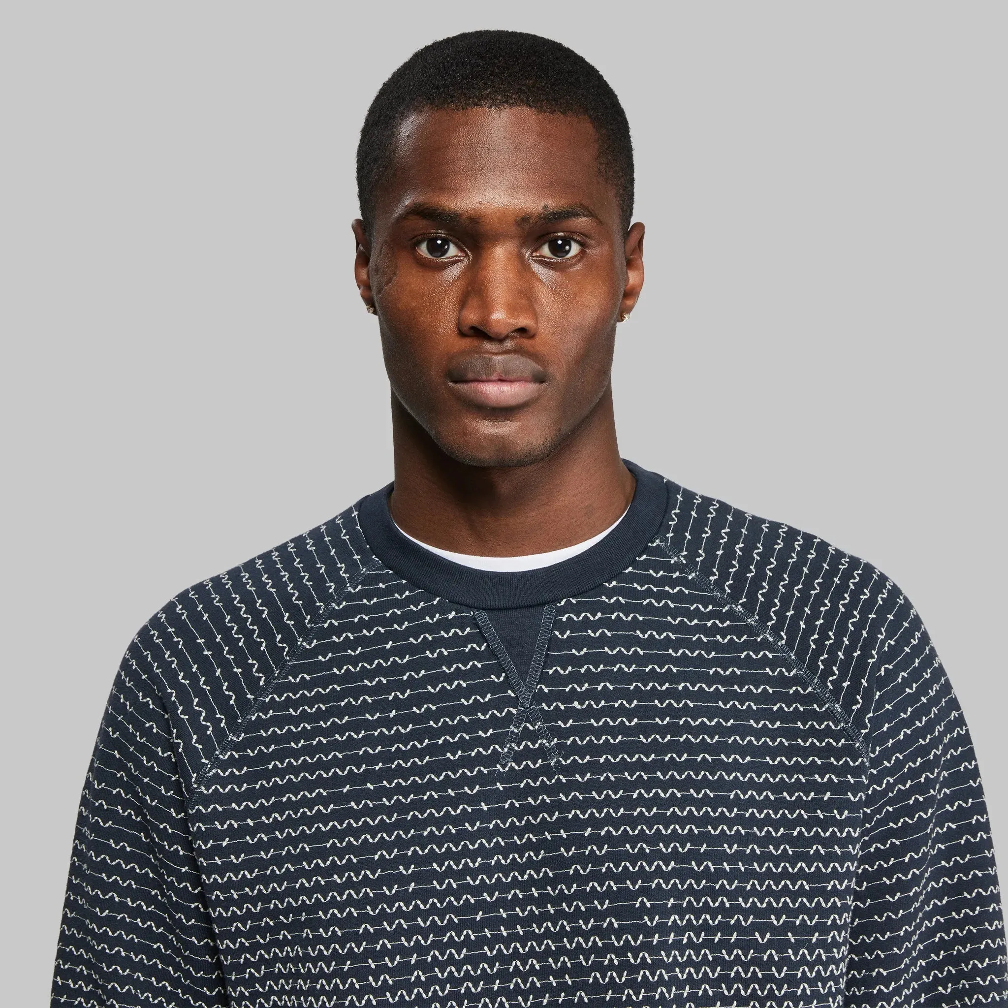 Sashiko Sweatshirt. Navy Blue edition