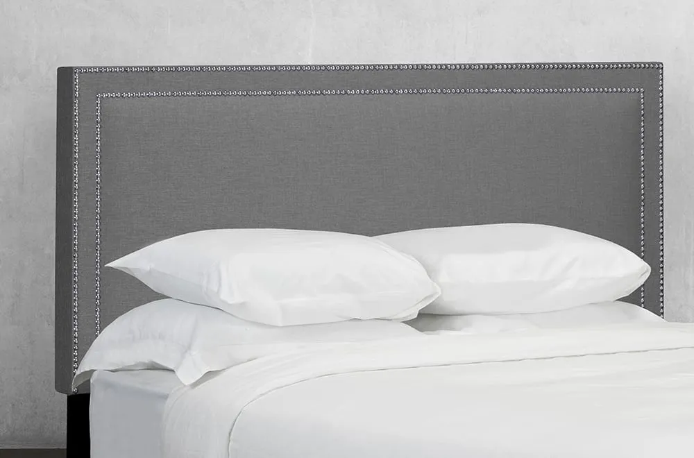 Simple yet Unique Adjustable Height Headboard Available in Different Fabrics and Colors