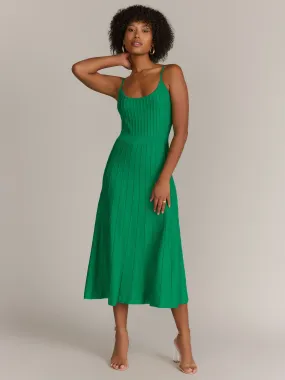 Sleeveless Ribbed Midi Slip Dress