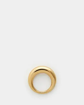 Snake Ring Thick Polished Gold