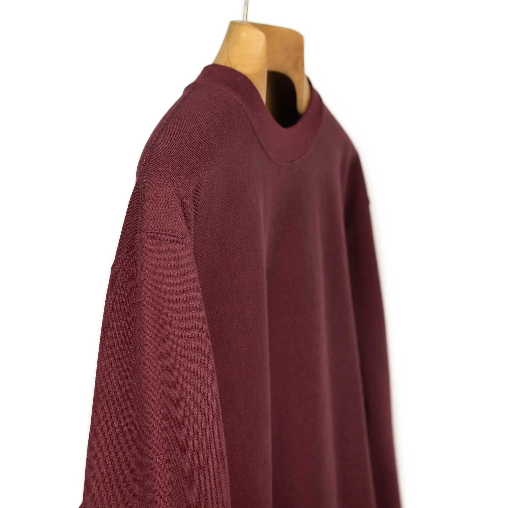 Soft and Hard crewneck sweatshirt in Burgundy cotton